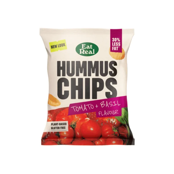 10 x Eat Real Hummus Chips Tomato & Basil - 110g