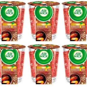6 x Air Wick Essential Oils Candle Mulled Wine