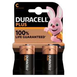 10 X Duracell Plus C Batteries 2 Pack