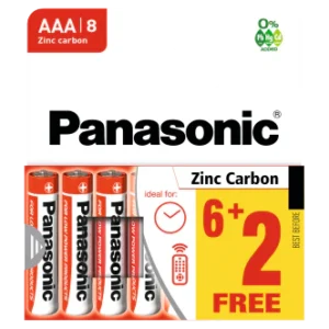 20 x Panasonic Batteries Aaa 6+2 Free 8 Pack