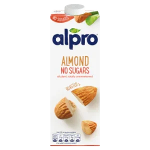 8 x Alpro Almond Unsweetened Milk 1Ltr