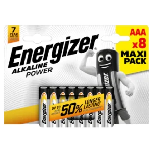 12 x Energizer Power Aaa 4+4 Free Batteries - 8 Pack